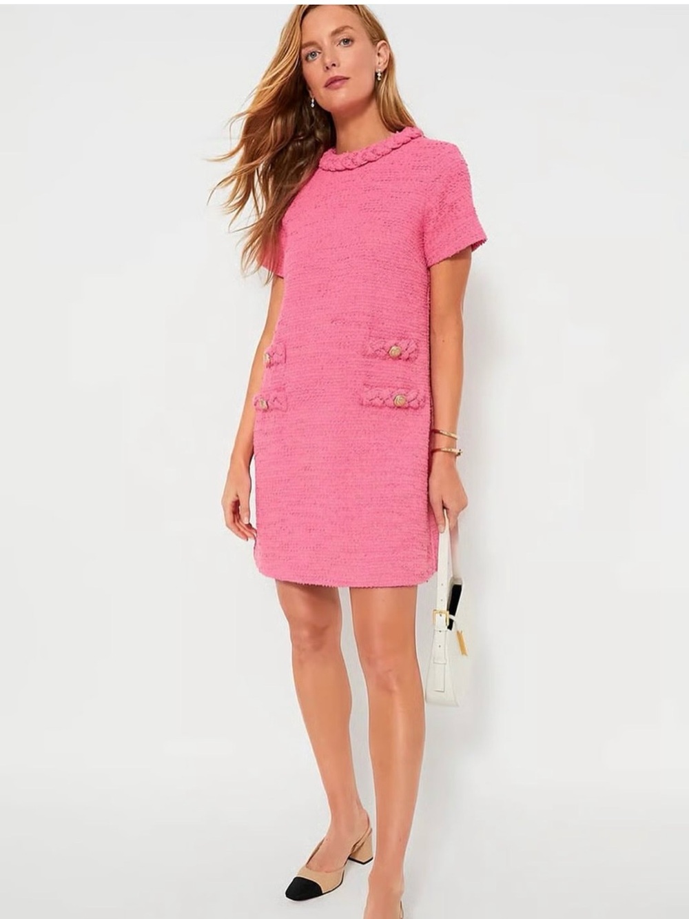 TUCKERNUCK
Hot Pink Tweed Jackie Dress